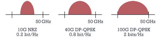 Optical rates and their spectral efficiency